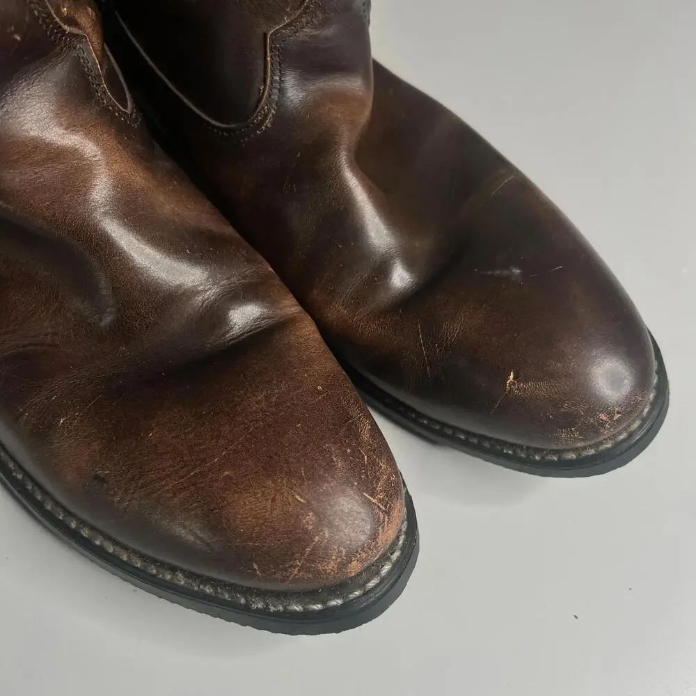 Vintage Double‎ H Leather Western Cowboy Boots US Men’s 10 D